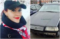 На аўкцыён выставілі аўто наваполацкай актывісткі. Дакладней, яго палову